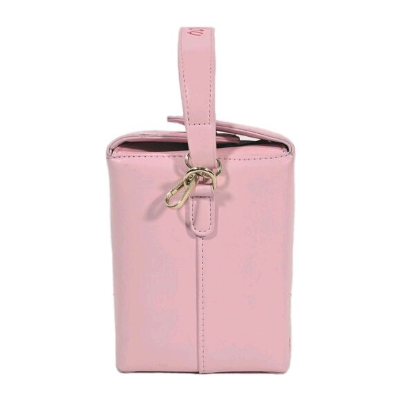 Chinese Take Out Purse Faux Leather Pink Crossbody Thank You Bag - Picture 3 of 12